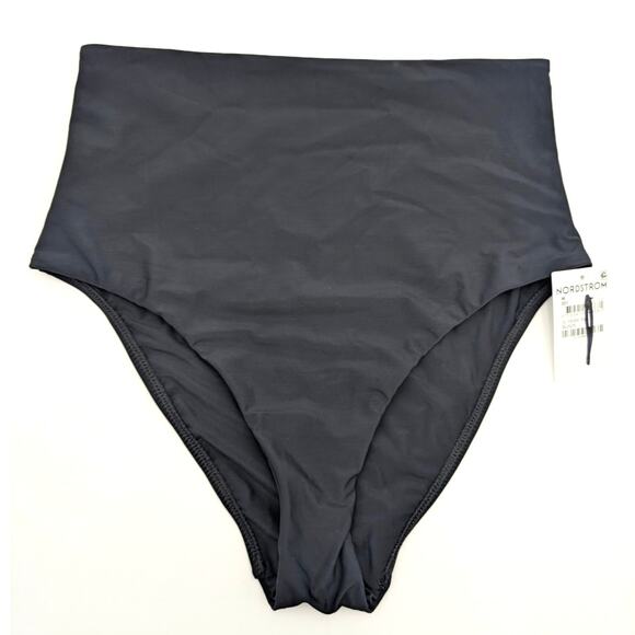 Bondi Born Women's Aries Sculpteur Bikini Bottom High Cut Style Black Size M - Picture 2 of 8